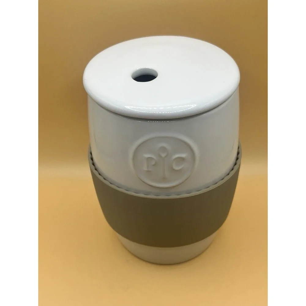 Pampered Chef Ceramic Microwave Egg Cooker Silicone Sleeve & Lid Cover 1529